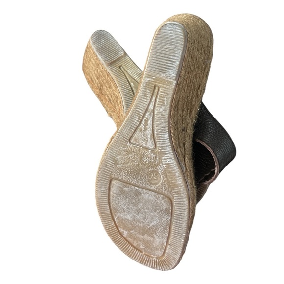 AUTHENTIC Burberry Leather Nova Checkered Plaid Wedges Heels Espadrilles - Picture 9 of 9